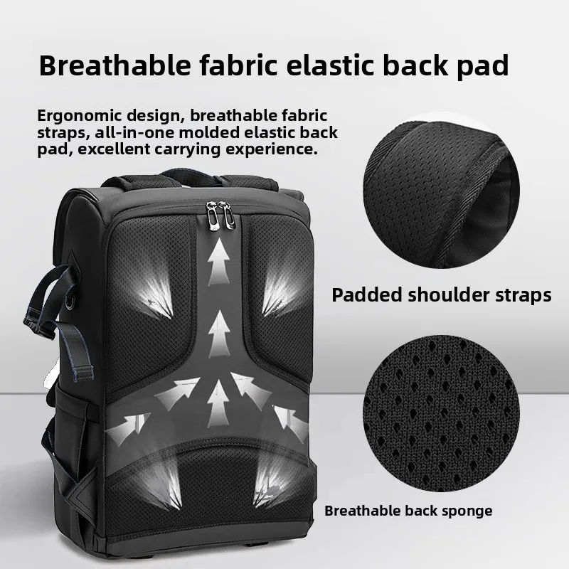 Retro Double-Shoulder Camera Bag, Micro-Dslr Telephoto Lens Storage Bag, Outdoor Waterproof and Shock-Resistant Photography Bag