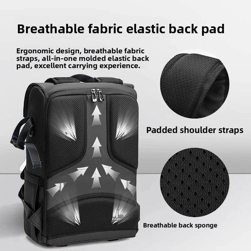 Retro Double-Shoulder Camera Bag, Micro-Dslr Telephoto Lens Storage Bag, Outdoor Waterproof and Shock-Resistant Photography Bag