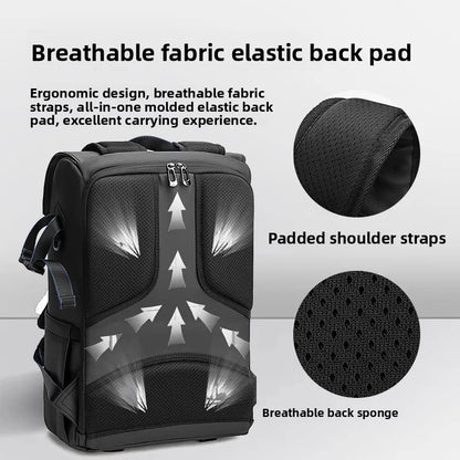 Retro Double-Shoulder Camera Bag, Micro-Dslr Telephoto Lens Storage Bag, Outdoor Waterproof and Shock-Resistant Photography Bag