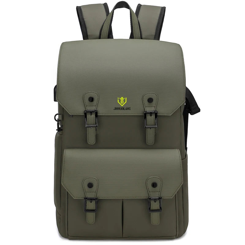 Retro Double-Shoulder Camera Bag, Micro-Dslr Telephoto Lens Storage Bag, Outdoor Waterproof and Shock-Resistant Photography Bag
