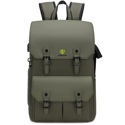 Retro Double-Shoulder Camera Bag, Micro-Dslr Telephoto Lens Storage Bag, Outdoor Waterproof and Shock-Resistant Photography Bag