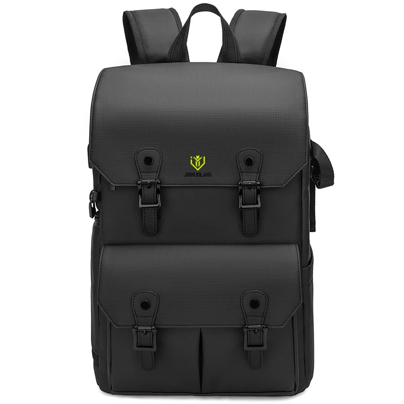 Retro Double-Shoulder Camera Bag, Micro-Dslr Telephoto Lens Storage Bag, Outdoor Waterproof and Shock-Resistant Photography Bag